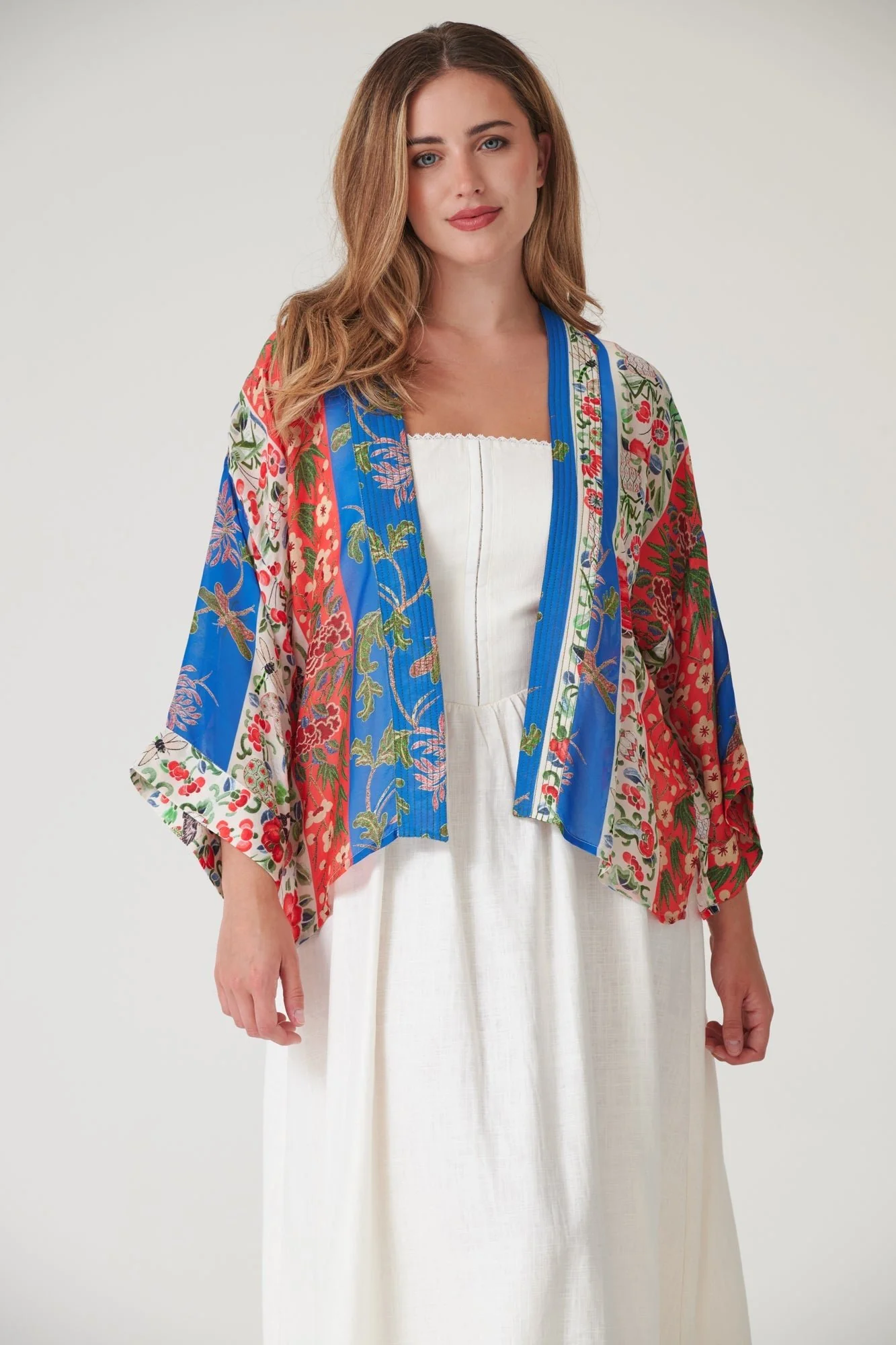 Ribbons Cobalt Kimono - Image 4